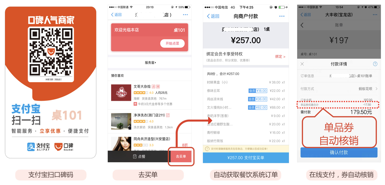 口碑推史上最快買單服務(wù)對(duì)賬、支付、開(kāi)發(fā)票、優(yōu)惠抵扣一步到位|餐飲界